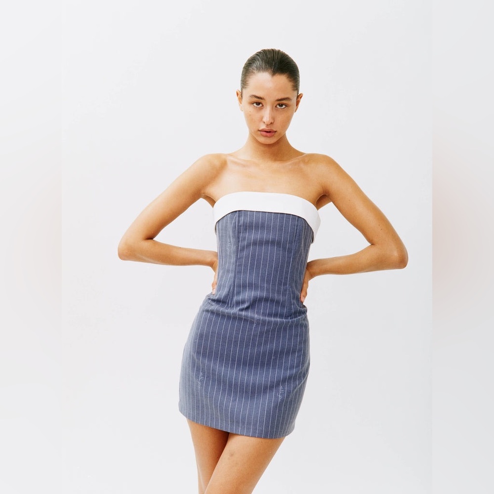 With Jean - Chloe strapless mini dress